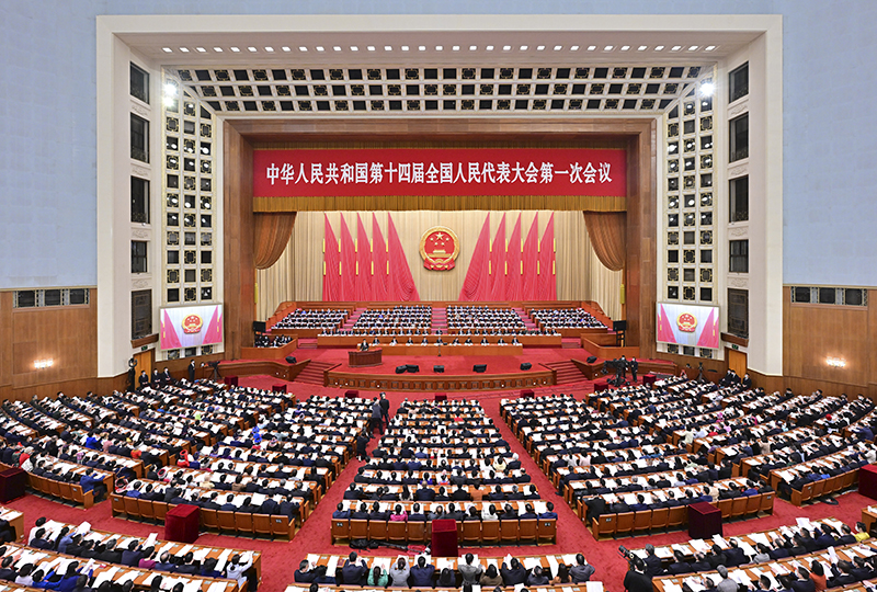 十四届全国人大一次会议举行第二次全体会议「相关图片」
